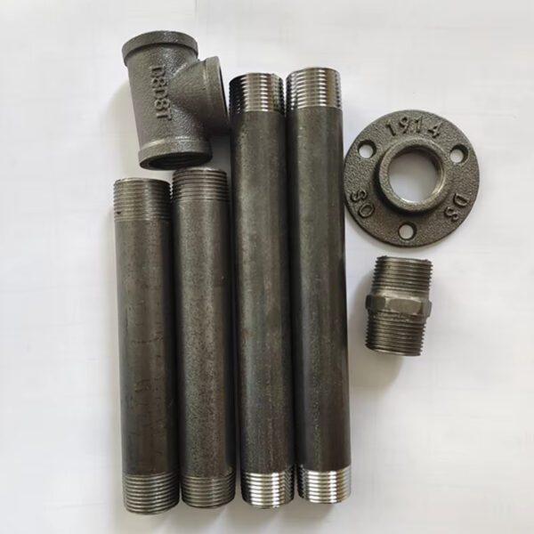 Carbon Steel Pipe Nipples Threaded Tube Coupling Private Label
